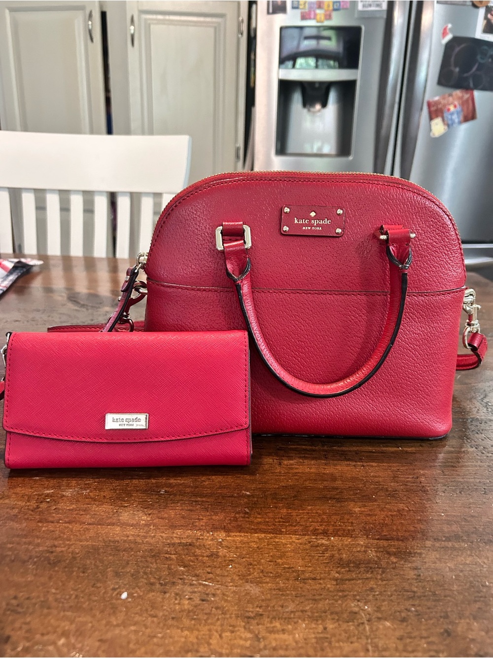 Kate Spade Mini Carli Grove Street Leather crossbody Purse And Wallet